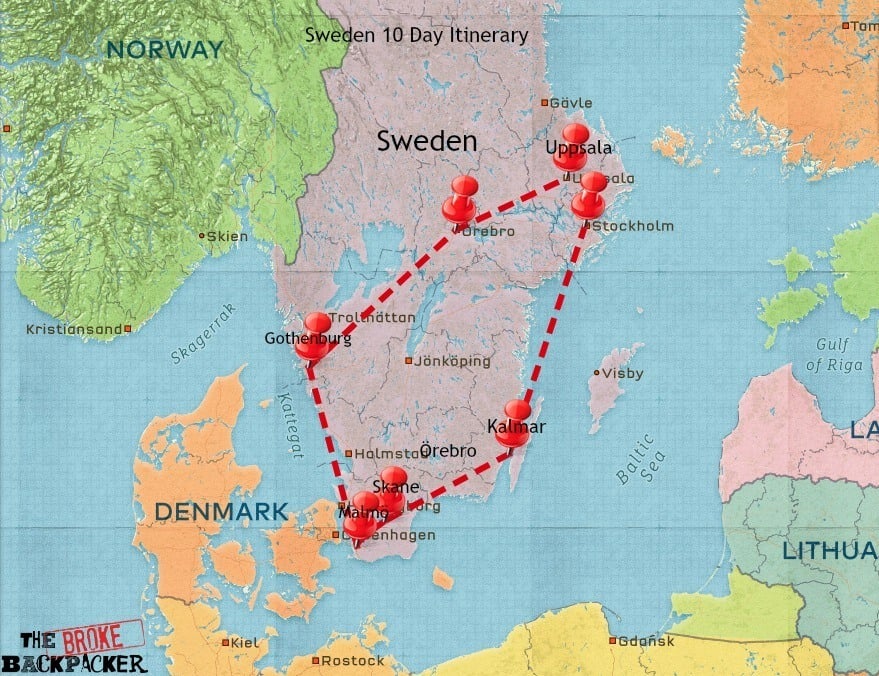 瑞典背包旅行10天行程