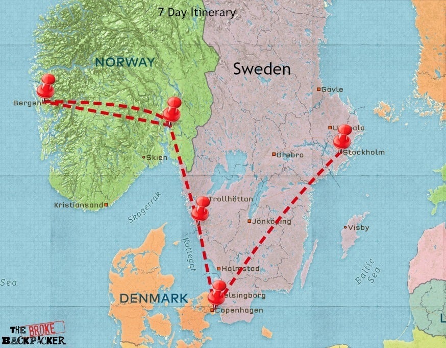 backpacking scandinavia travel itinerary