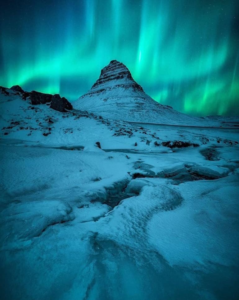 冰岛冬季北极光
